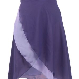 Ballet Dress Costume Violet Ballerina Tiered Chiffon Overskirt Ruffle Two Tone Performance Wear Halloween