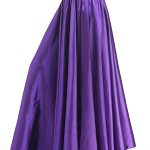 Ballroom Dance Costume Skirt Purple Women Training Dancing Bottoms