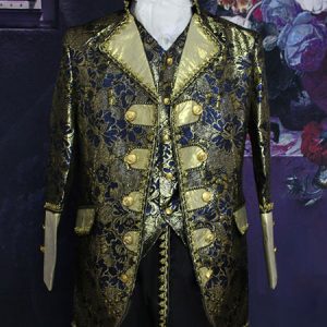 Baroque Multicolor Print Synthetic Coat Costume Halloween