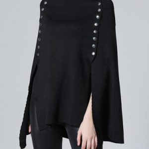 Batwing Statement Knitted Poncho And Cape