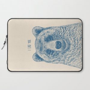 Bear (Ivory) Computer Cover by Rachel Caldwell - Laptop Sleeve - 15"