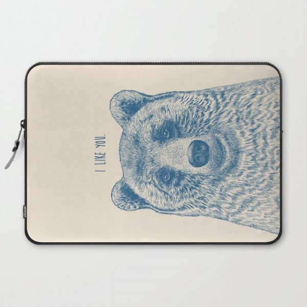 Bear (Ivory) Computer Cover by Rachel Caldwell - Laptop Sleeve - 15"