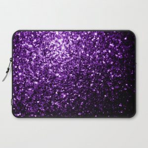 Beautiful Dark Purple glitter sparkles Computer Cover by PLdesign - Laptop Sleeve - 15"