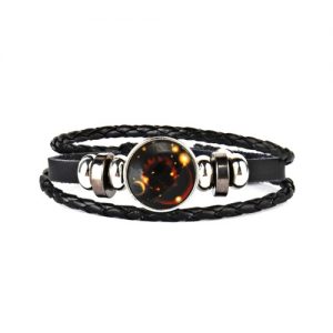 Beautiful Leather Woven Fantasy Dreamy Galaxy Stars Multi-layer Bracelet Wrist Decoration