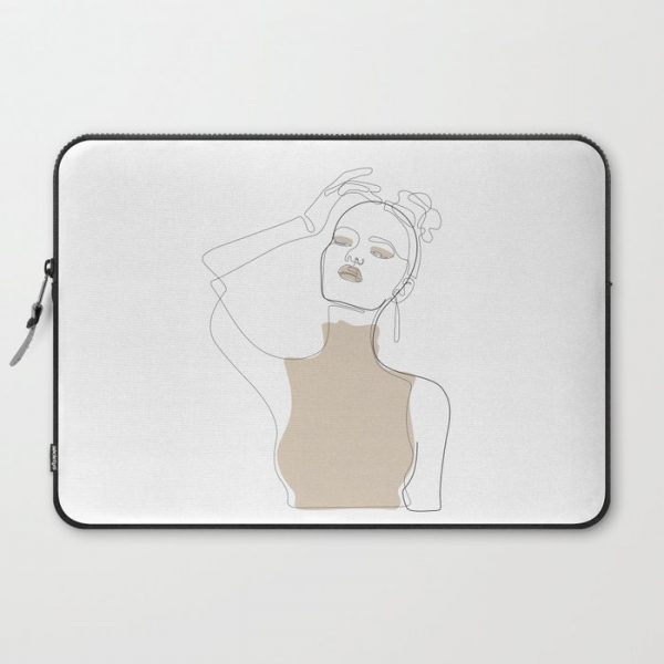 Beige Touch Computer Cover by Explicit Design - Laptop Sleeve - 15"