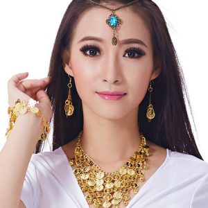 Belly Dance Costume Head Chains Women's Ocean Blue Dancing Costume Accessories