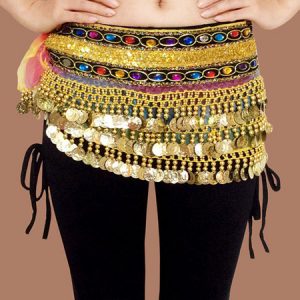 Belly Dance Costume Scarf Belt Blue Voile Bollywood Dancing Accessories