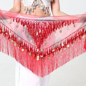 Belly Dance Costumes Woman Fringe Sequins Yellow Belly Dancer Waist Accessory Halloween