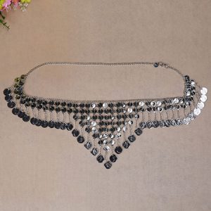 Belly Dance Waist Chain Metallic Belly Dancer Fringe Women Performance Costume