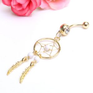 Belly Ring Dream&Catcher Gold Plated Piercing Navel Ring