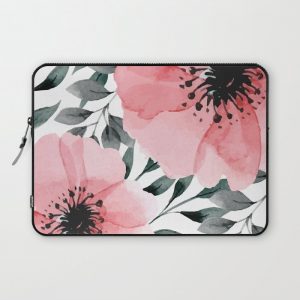 Big Watercolor Flowers Computer Cover by mmartabc - Laptop Sleeve - 13"