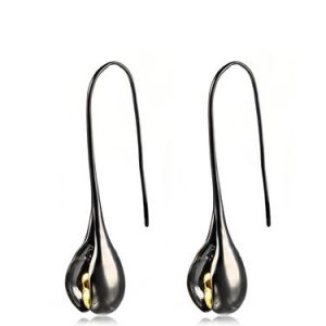 Black 925 Sterling Silver Corpse Flower Earrings