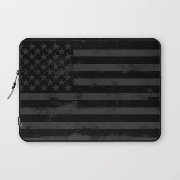 Black American Flag Computer Cover by Black Flag - Laptop Sleeve - 13"