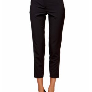 Black Casual Cotton-blend Pockets Solid Skinny Leg Pants