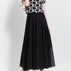 Black Chiffon Beach Maxi Dress