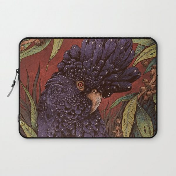 Black Cockatoo Computer Cover by Angela Rizza - Laptop Sleeve - 13"