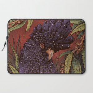 Black Cockatoo Computer Cover by Angela Rizza - Laptop Sleeve - 15"