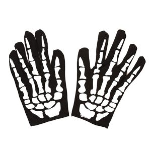 Black Halloween Costumes Skeleton Gloves Halloween Accessory