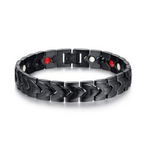 Black Heart Titanium Magnetic Bracelet