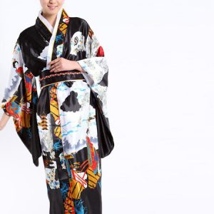 Black Romantic Women's Kimono Costumes