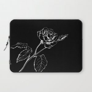 Black Rose Computer Cover by Kate Trish - Laptop Sleeve - 13"