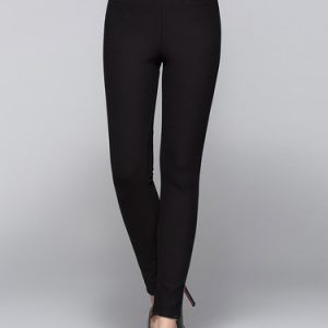 Black Sheath Pockets Casual Skinny Leg Pants