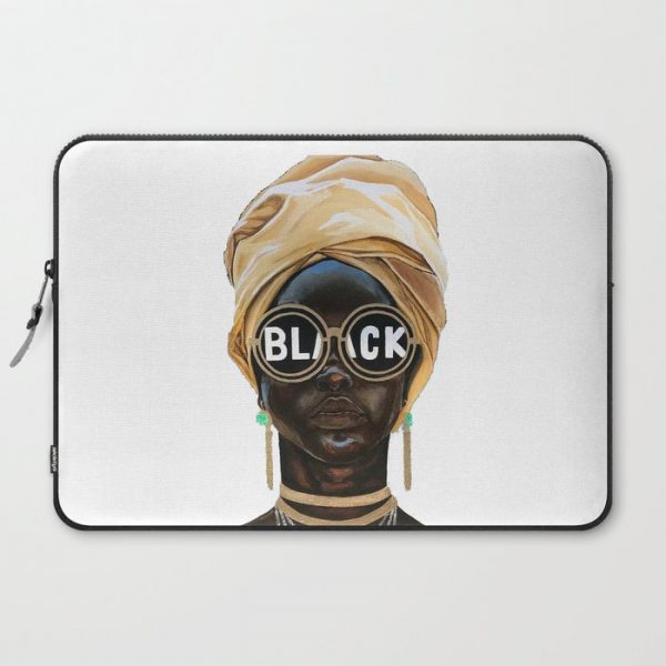 Black Woman Computer Cover by Lxza - Laptop Sleeve - 15"