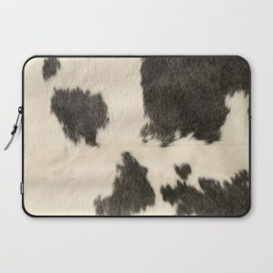 Black & White Cow Hide Computer Cover by The Ghost Town - Laptop Sleeve - 15"