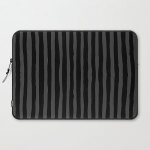 Black and Grey Stripe Computer Cover by Abigail Larson - Laptop Sleeve - 15"