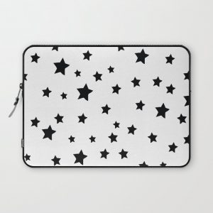 Black and White Stars Computer Cover by The Native State - Laptop Sleeve - 13"