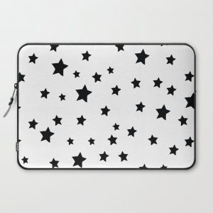 Black and White Stars Computer Cover by The Native State - Laptop Sleeve - 15"