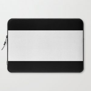 Black and white stripes Art Computer Cover by Hex Decor - Laptop Sleeve - 15"