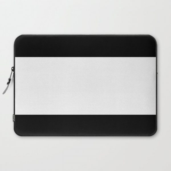 Black and white stripes Art Computer Cover by Hex Decor - Laptop Sleeve - 15"