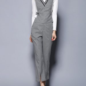 Black-white Houndstooth Formal Three Piece Suits And Separate