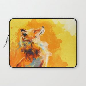 Blissful Light - Fox portrait Computer Cover by Flo Art Studio - Laptop Sleeve - 13"