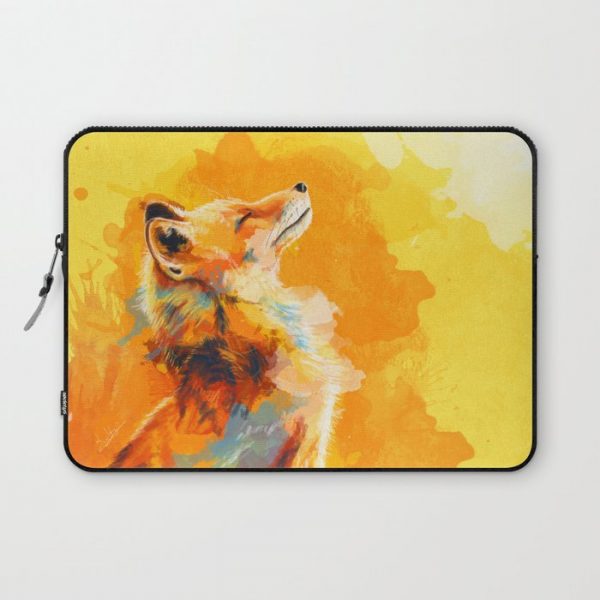 Blissful Light - Fox portrait Computer Cover by Flo Art Studio - Laptop Sleeve - 13"