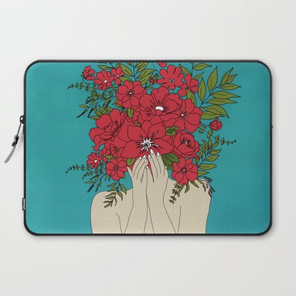 Blooming Red Computer Cover by Nadja - Laptop Sleeve - 15"