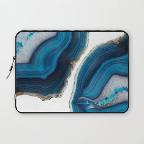 Blue Agate Computer Cover by cafelab - Laptop Sleeve - 13"