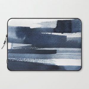 Blue Brush Computer Cover by greenhouseprints - Laptop Sleeve - 15"