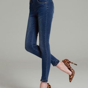 Blue Casual Slit Denim Solid Jean