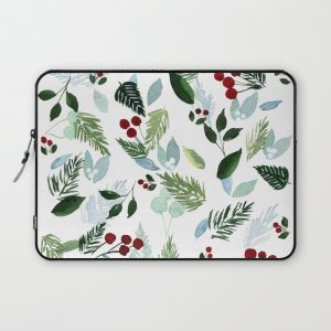 Blue Christmas Computer Cover by sweetseasonsart - Laptop Sleeve - 13"