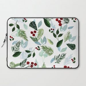 Blue Christmas Computer Cover by sweetseasonsart - Laptop Sleeve - 15"