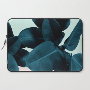 Blue Leaves Computer Cover by PrintsProject - Laptop Sleeve - 15"