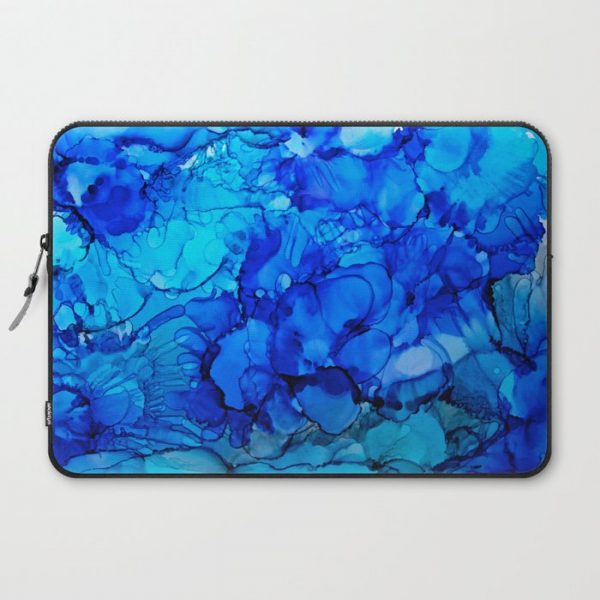 Blue Petunias Computer Cover by JulieNinness - Laptop Sleeve - 15"