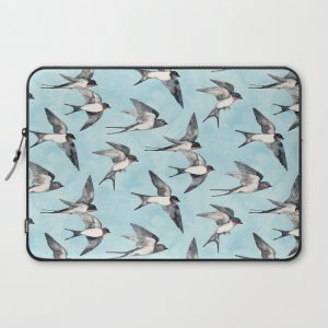 Blue Sky Swallow Flight Computer Cover by micklyn - Laptop Sleeve - 15"