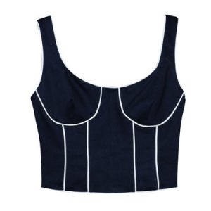 Blue Sweetheart Casual Plain Cami