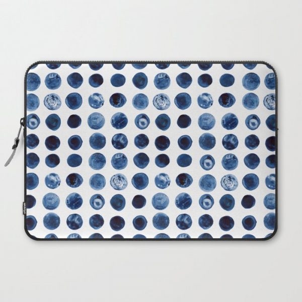 Blueberries | Watercolour Pattern Computer Cover by Kris Kivu - Laptop Sleeve - 15"