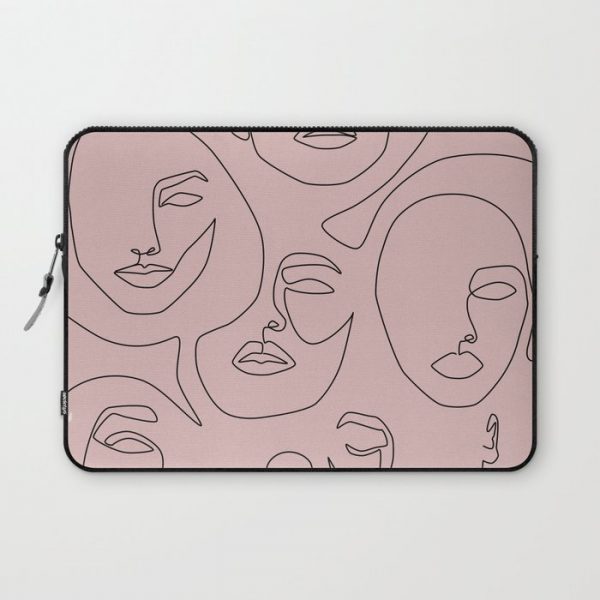 Blush Faces Computer Cover by Explicit Design - Laptop Sleeve - 13"