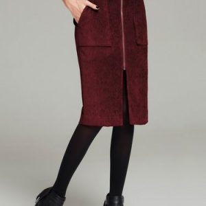 Bodycon Casual Slit Zipper Midi Skirt