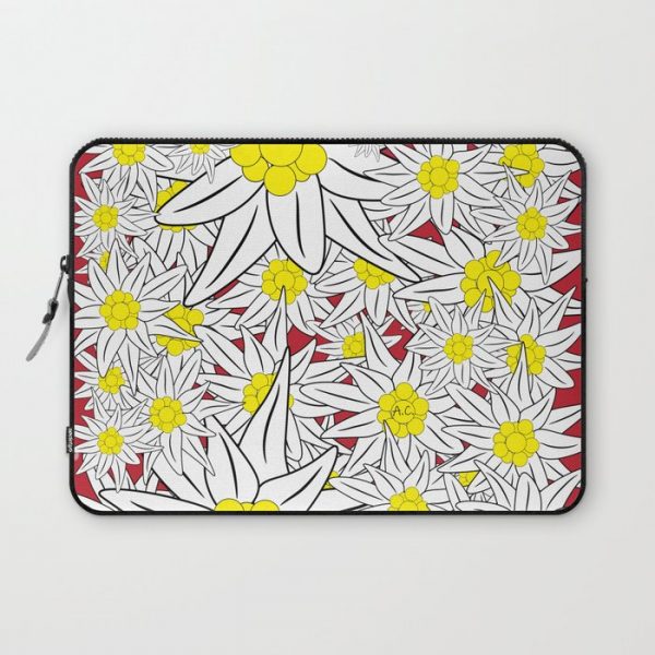 Bold Edelweiss Pattern Computer Cover by iCraftCafA(c) - Laptop Sleeve - 13"